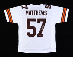 Clay Matthews Jr. Signed Cleveland Browns Jersey (Beckett) 4xPro Bowl Linebacker