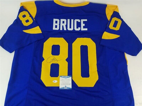 Isaac Bruce Signed Los Angeles Rams Jersey (Beckett COA) 4xPro Bowl Receiver