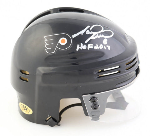 Mark Recchi Signed Philadelphia Flyers Mini Helmet Inscribed "HOF 2017" (MAB)