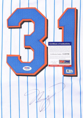 Mike Piazza Signed New York Mets Majestic Jersey (PSA & ML) 1993 Rookie of Year