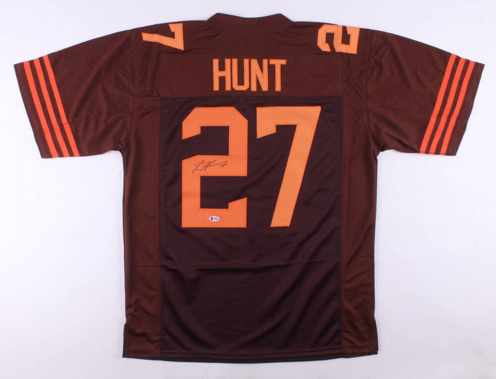Kareem Hunt Signed Cleveland Browns Color Rush Jersey (Beckett Hologra –
