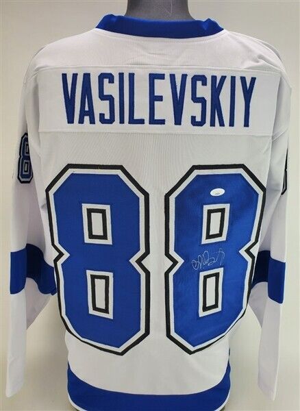 Framed Andrei Vasilevskiy Tampa Bay Lightning Autographed Blue Adidas  Authentic Jersey