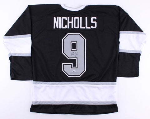 Bernie Nicholls Signed Kings Jersey (Beckett COA) Scored 475 NHL Goals !
