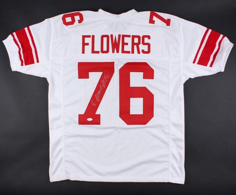 Ereck Flowers Signed Giants Jersey (JSA COA) 2nd Year Offensive Tackle / U Miami