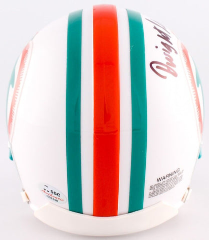 Dwight Stephenson Signed Dolphins Throwback Mini Helmet Inscirbed 80s All Decade