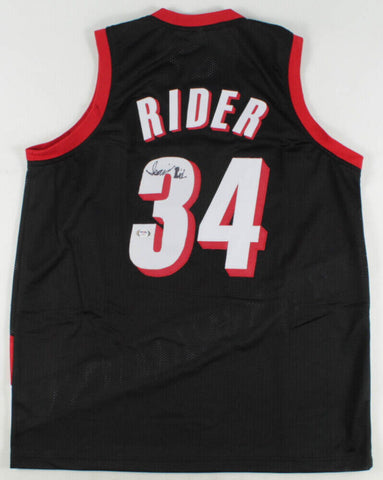 Isaiah Rider Signed Portland Trail Blazers Jersey (PSA COA) 5th Overall Pck 1999