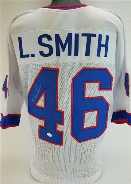 Leonard Smith Signed Buffalo Bills Jersey Inscribed "Hitman" (JSA COA)