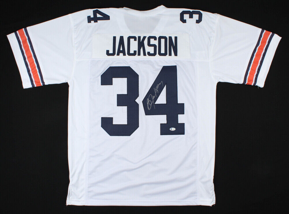 Bo Jackson Signed Auburn Tigers Jersey (Beckett COA) Raiders & K C Roy –