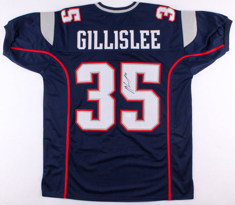 Mike Gillislee Signed New England Patriots Blue Jersey (JSA COA) Running Back