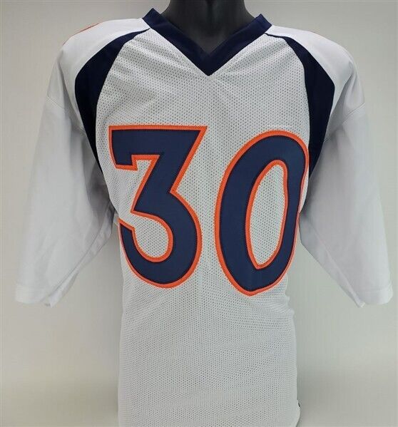 Terrell Davis Signed Denver Broncos Custom Jersey (JSA Witness COA)