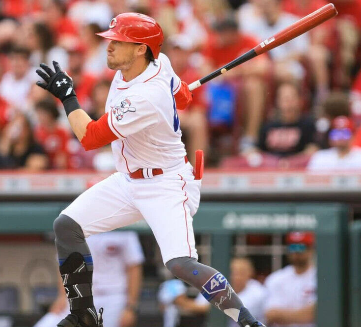 T J Friedl Signed Cincinnati Reds White Home Jersey JSA Reds