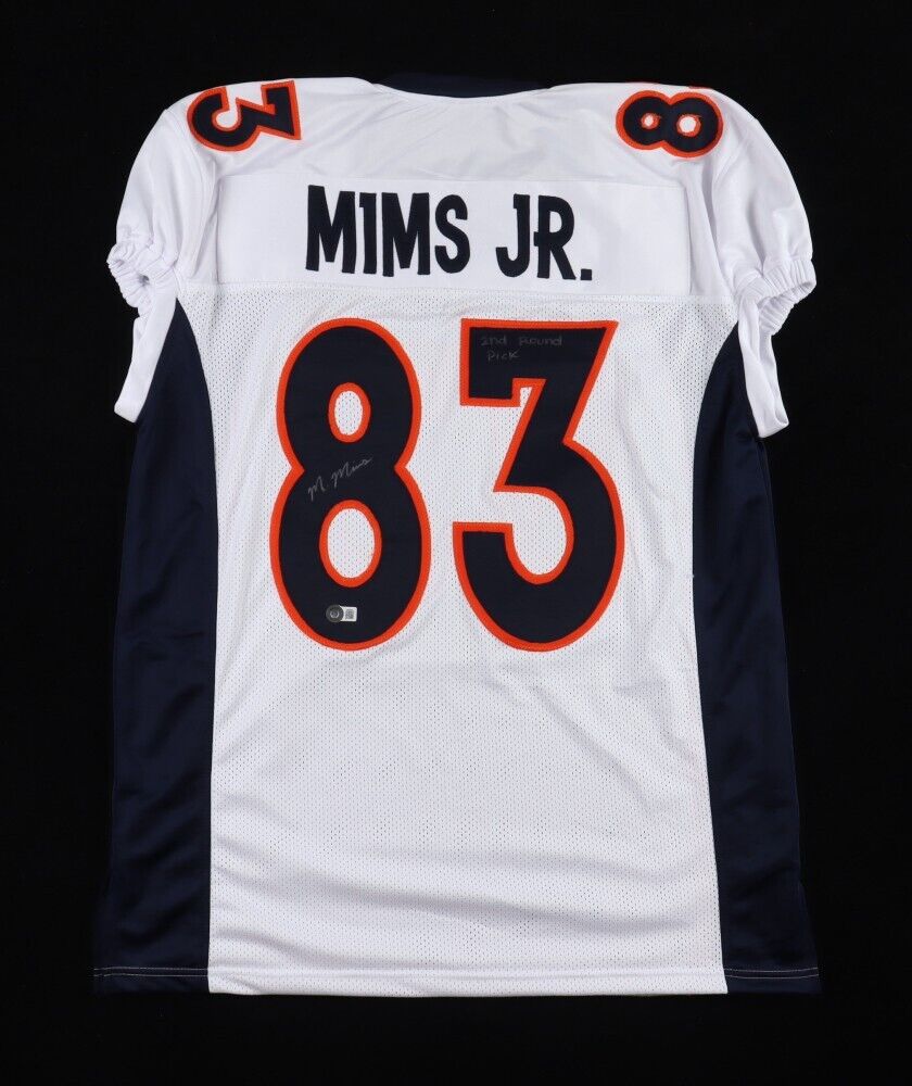 Marvin Mims Jr. Signed Denver Broncos Jersey Inscribed 2nd Round