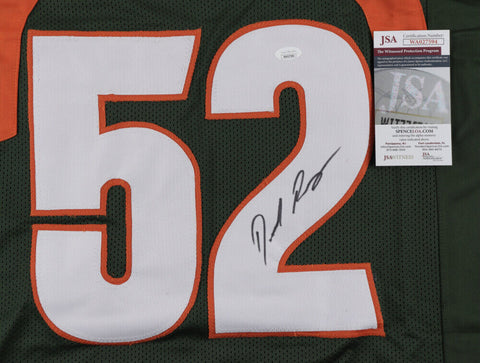 Denzel Perryman Signed Miami Hurricane Jersey (JSA COA) 2021 Pro Bowl Linebacker