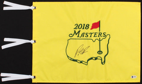 Patrick Reed Signed 2018 Masters Tournament Golf Pin Flag (Beckett COA)