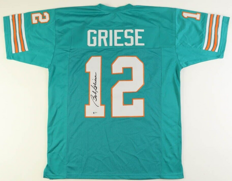 Bob Griese Signed Miami Dolphins Jersey (Beckett) 2×Super Bowl Champs VII & VIII