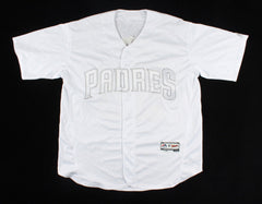 Adrian Morejon Signed Padres Custom Style Jersey (JSA COA) Pitching Prosprect