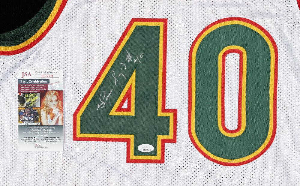 Shawn Kemp auto signed inscribed jersey Hand Painted 1/1 Seattle