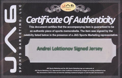 Andrei Loktionov Signed New Jersey Devils Jersey (JAG COA)