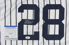 David Justice Signed New York Yankees Jersey (PSA COA) 2xWorld Series Champ D.H.