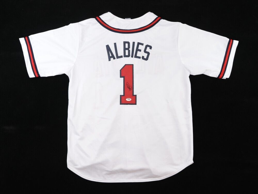 Ozzie Albies Signed Atlanta Braves Jersey (JSA COA) 2xAll Star Second  Baseman