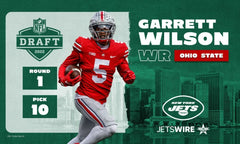 Garrett Wilson Signed New York Jets Speed Mini Helmet (JSA COA) #10 Overall Pick