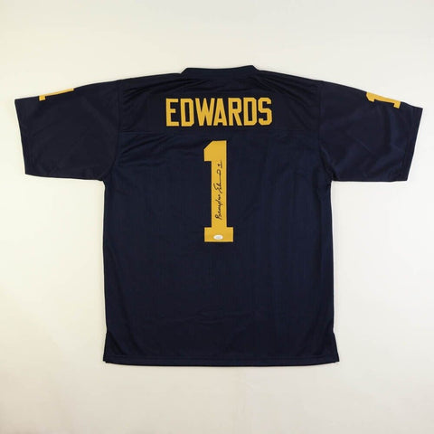 Braylon Edwards Signed Michigan Wolverines Jersey (JSA) Browns Pro Bowl Receiver