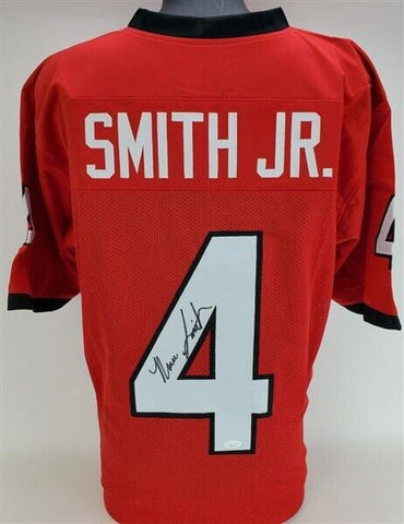 Nolan Smith Jr. Signed Georgia Bulldogs Red Jersey (JSA COA) 2022 Sophomore L.B.