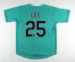 Derrek Lee Signed Florida Marlins Cooperstown Collection Style Jersey JSA Holo