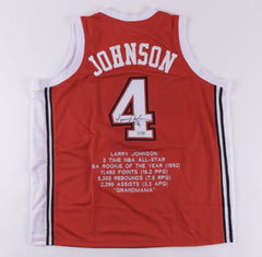 Larry Johnson Signed UNLV Runnin' Rebels Highlight Stat Jersey (TriStar Holo)