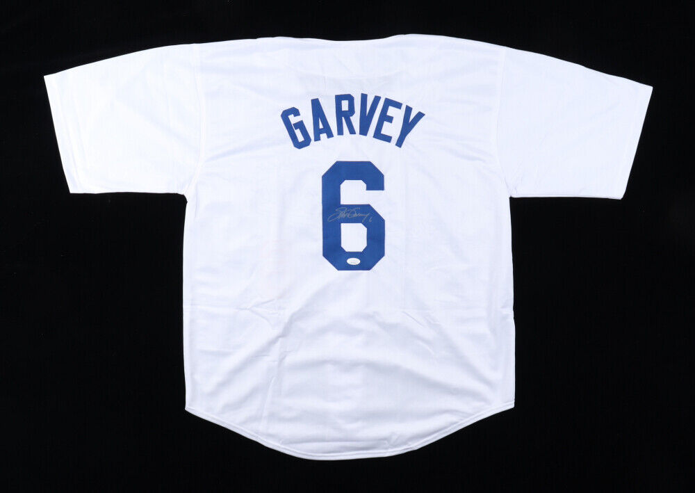Steve Garvey Signed Los Angeles Dodgers White Jersey (JSA COA) 1981 W.S Champion
