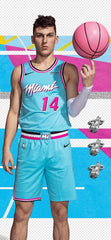 Tyler Herro Heat Signed Pink Miami Vice Specialty Style Jersey (JSA COA)Kentucky