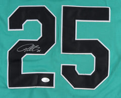 Derrek Lee Signed Florida Marlins Cooperstown Collection Style Jersey JSA Holo