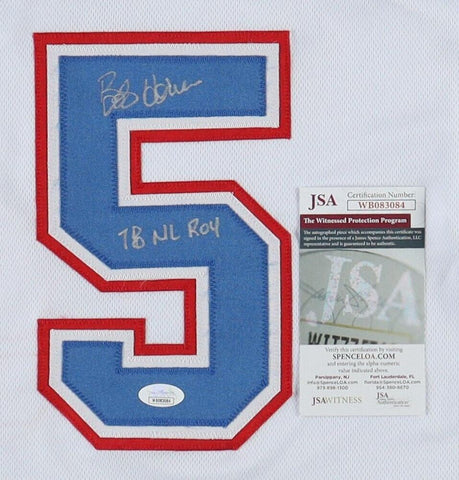 Bob Horner Signed Atlanta Braves Jersey (JSA COA) 1978 NL Rookie of the Year/ 3B