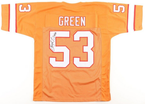 Hugh Green Signed Tampa Bay Buccaneer Creamsicle Jersey (JSA COA) 2xPro Bowl L.B
