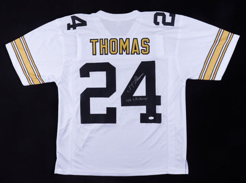 J.T. Thomas Signed Pittsburgh Steelers Jersey Inscribed "4x SB Champ" (JSA COA)