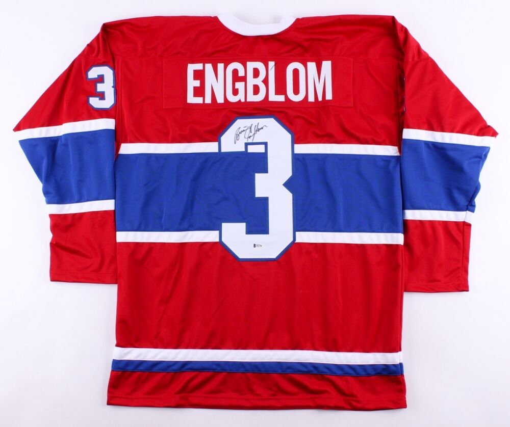 Brian Engblom Signed Montreal Canadiens Jersey (Beckett)Playing career 1975–1987