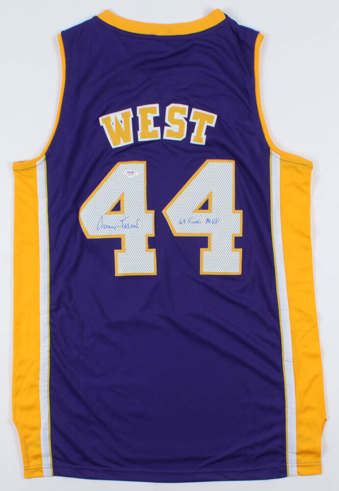 Jerry West Signed Lakers Adidas NBA Jersey Inscribed 69 Finals