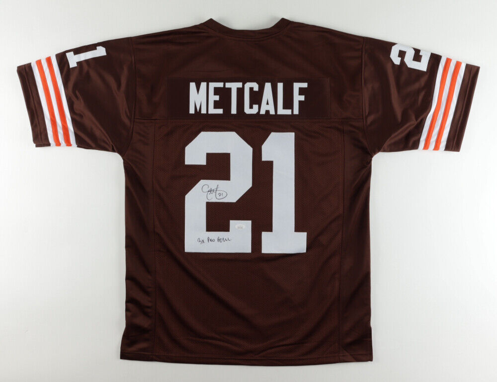 Eric Metcalf Signed Cleveland Browns Inscribed "3x Pro Bowl" Jersey (JSA Holo)