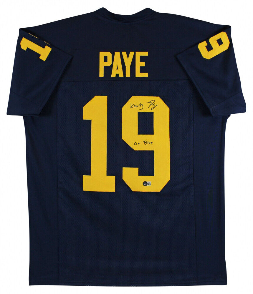 Kwity Paye Signed Michigan Wolverines Jersey Inscr Go Blue