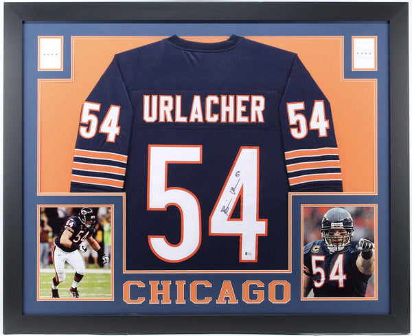 Brian Urlacher Signed Custom Framed Chicago Bears Jersey Display Beckett