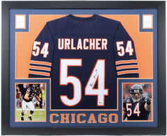 Brian Urlacher Signed Chicago Bears 35x43 Framed Jersey (Beckett COA) 2018 HOF
