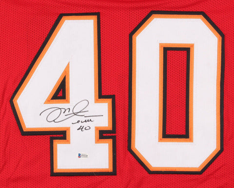 Mike Alstott Signed Tampa Bay Buccaneers Jersey (Beckett COA) 6×Pro Bowl F.B.