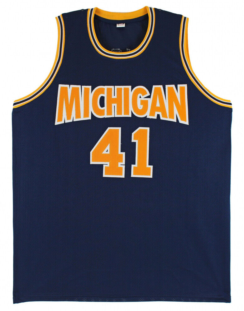 Glen Rice Signed Michigan Wolverines Jersey (Beckett COA) 1989 4th Overall Pick