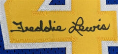 Freddie Lewis Signed Indiana Pacers Jersey (JSA COA) 3xABA Champion Point Guard