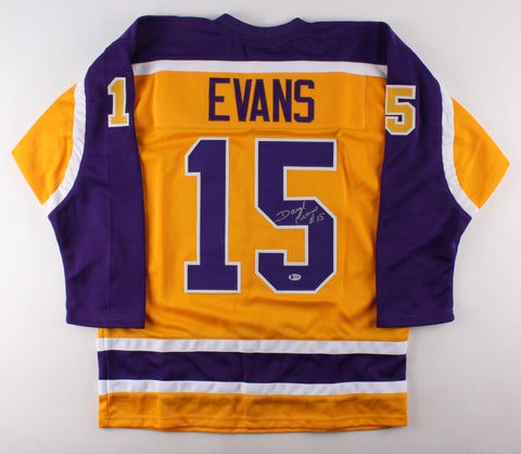 Daryl Evans Signed Los Angeles.Kings Jersey (Beckett COA) NHL Career 1981–1991