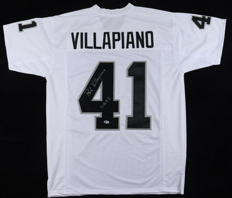 Phil Villapiano Signed Oakland Raiders Jersey Inscribed "SBXI" (Beckett) L.B.