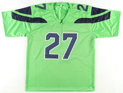 Tariq Woolen Signed Seattle Seahawks Lime Green Jersey (JSA) 2022 Pro Bowl D.B.