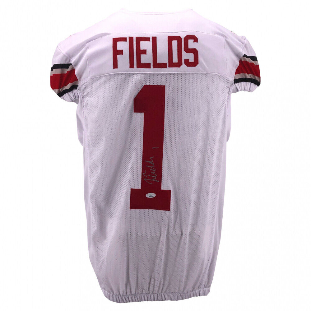 Justin Fields Signed Ohio State Buckeyes Jersey (JSA COA) Chicago Bear –