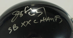 Jay Hilgenberg Signed Bears Mini-Helmet Inscribed "SB XX Champs" (Schwartz COA)