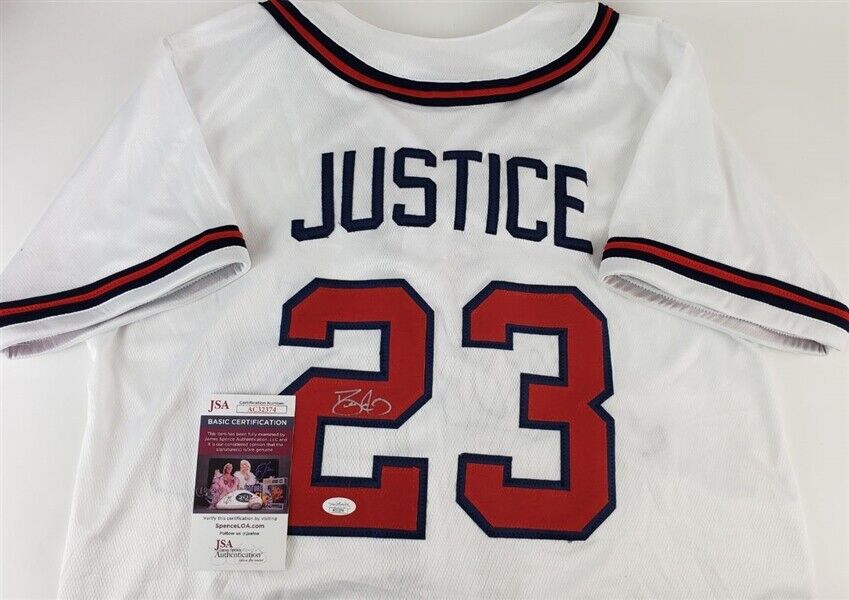 David Justice Signed New York Yankees Custom Jersey (Beckett Witness  Certified), Auction of Champions, Sports Memorabilia Auction House